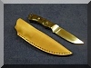 Messerscheide für kleines Jagdmesser, naturbelassen, handgenäht und polierte Kanten.